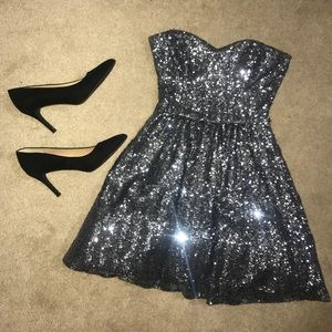 Gray Sequin Dress